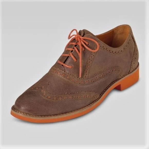 Cole Haan Shoes - Cole Haan Alisa Two-Tone Oxford Tan Orange Sz 7.5
